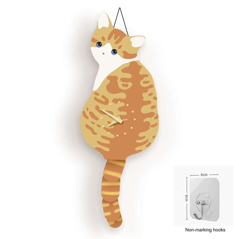 Wagging Tail Cat Wall Clock