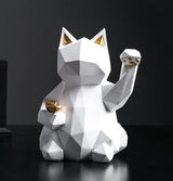 Lucky Cat Resin Statue
