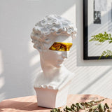 Masked David Head Bust Statue