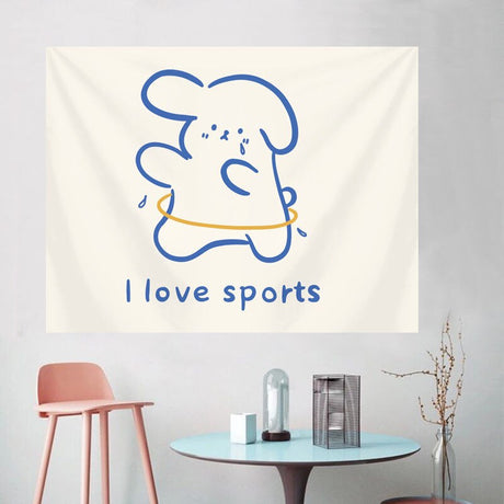 Cute Kawaii Bear Tapestry