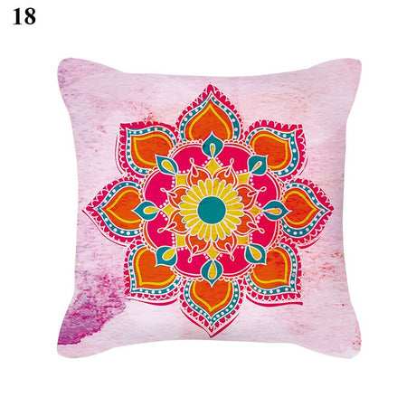 Mandala Bohemian Flower Pillow Case