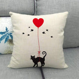 Cartoon Cat Sofa Pillow Covers