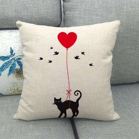 Cartoon Cat Sofa Pillow Covers