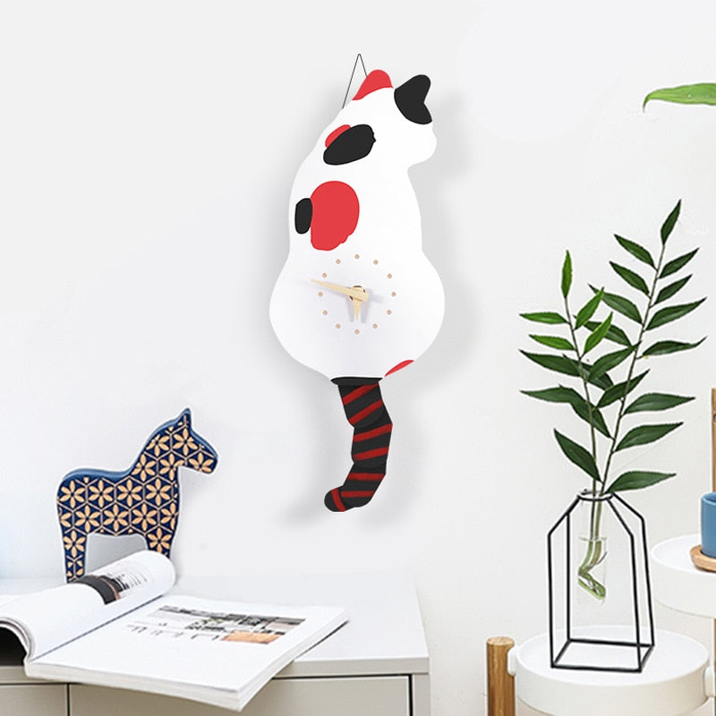 Wagging Tail Cat Wall Clock