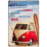 Vintage Minibus Trip Metal Posters