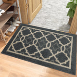 Dark Grey Modern Entrance Rug