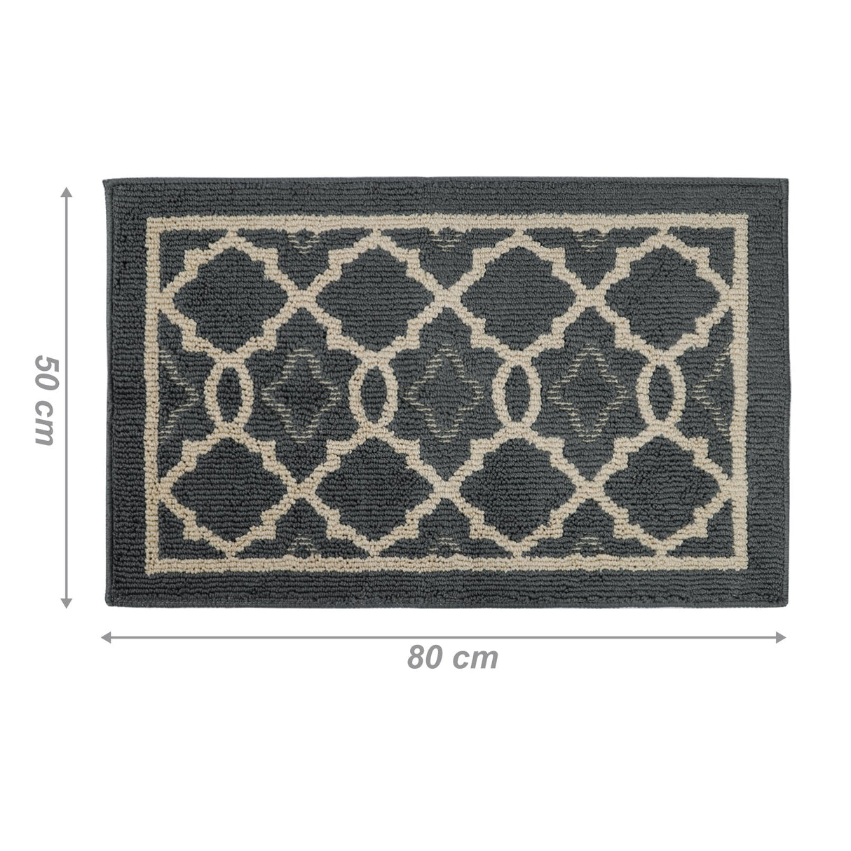 Dark Grey Modern Entrance Rug