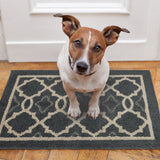 Dark Grey Modern Entrance Rug