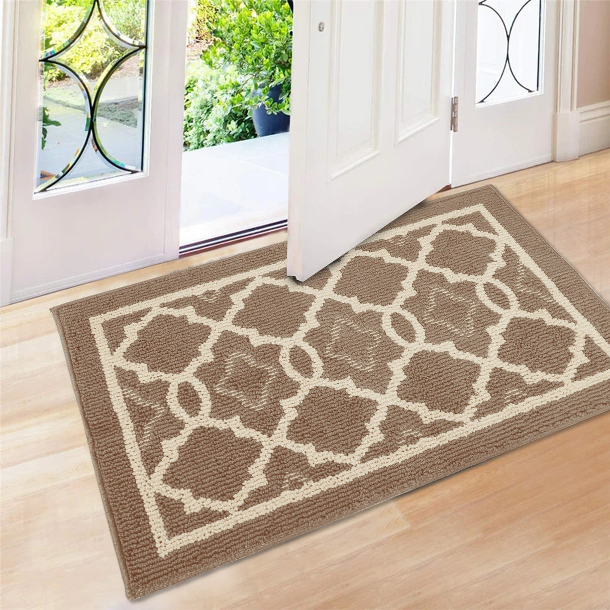 Beige Modern Entrance Rug