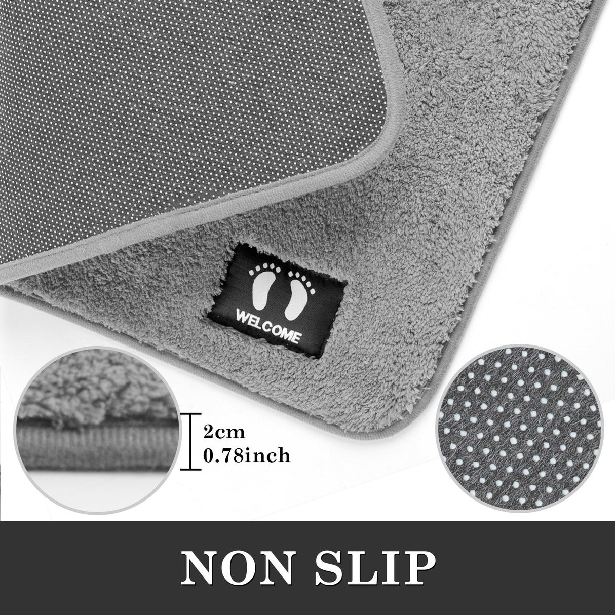 Non-Slip Plush Bathroom Rugs