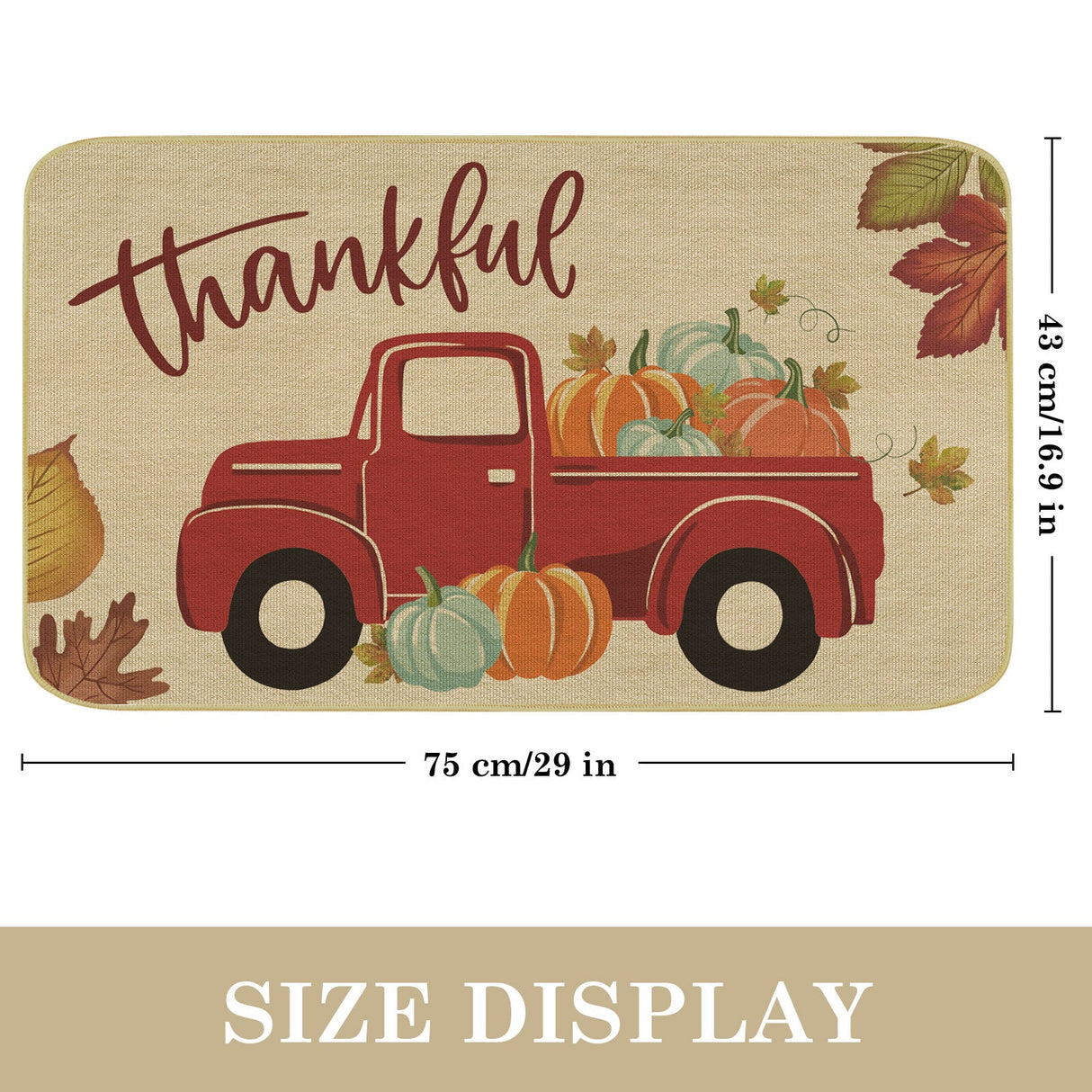 Truck Pumpkin Door Mat