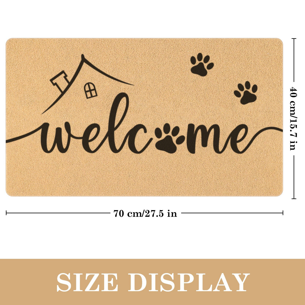 Funny Paw Welcome Mat