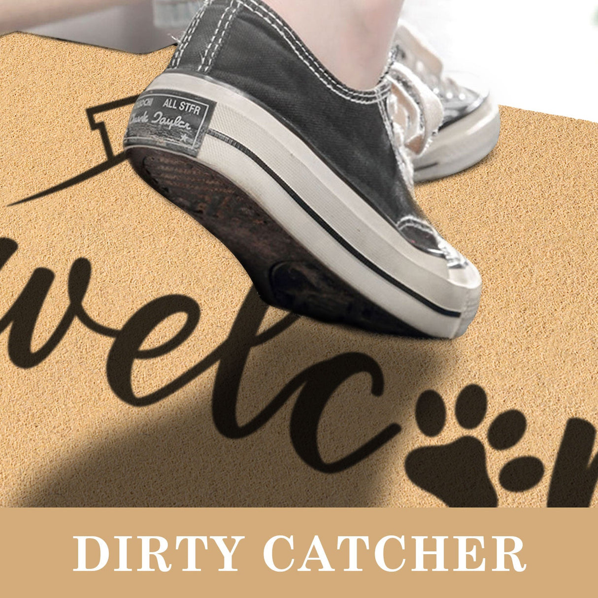 Funny Paw Welcome Mat