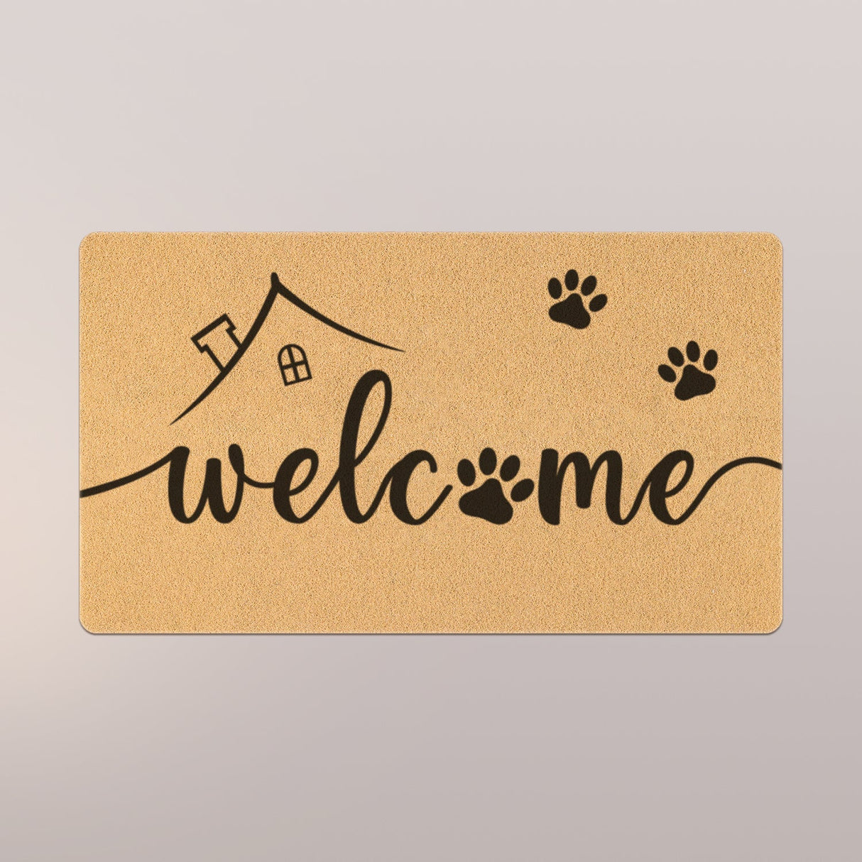 Funny Paw Welcome Mat