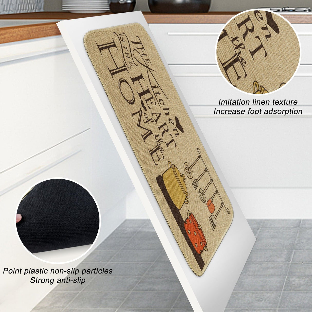 Non Slip Kitchen Rugs Set