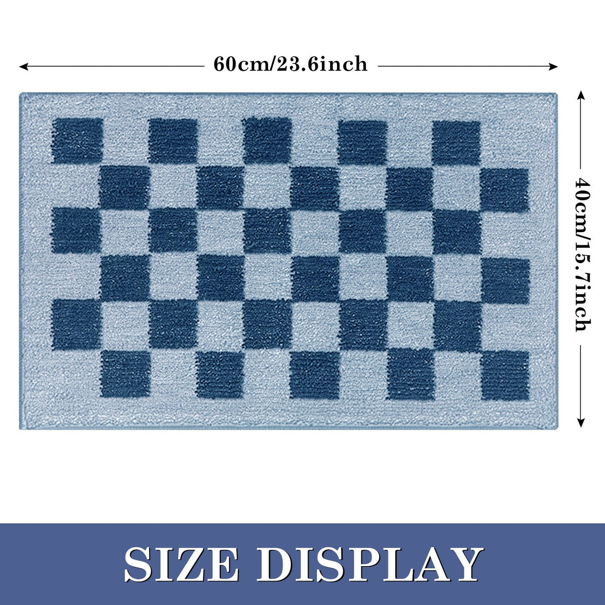 Checkerboard Bathroom Rug Mat