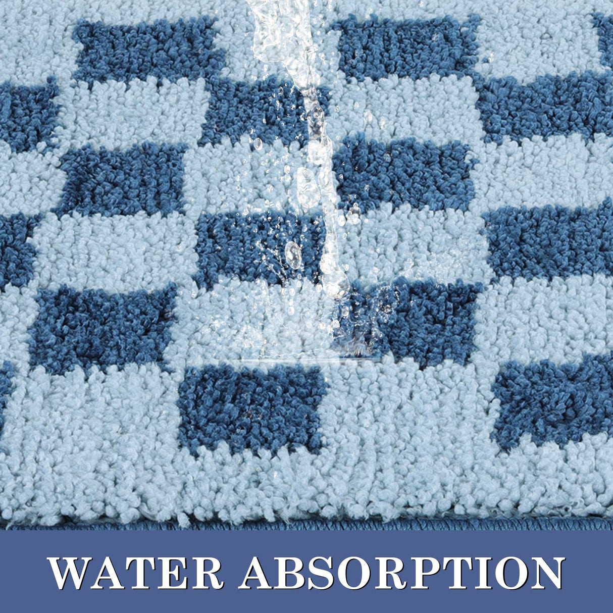 Checkerboard Bathroom Rug Mat