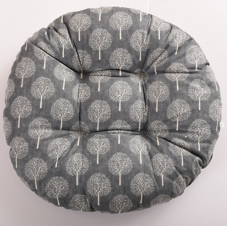 Round Shape Seat Cushion Silk Cotton Core Cotton Polyester Tatami Cushion Pillow Home Accessories Decoration Car Soft Sofa Cushion