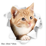 3D Cat Sticker Wall Decor