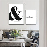 Giant "&" Black & White Poster Print Wall Art Room Decor