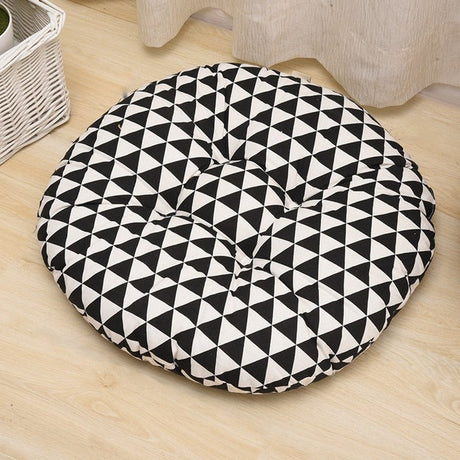 Round Shape Seat Cushion Silk Cotton Core Cotton Polyester Tatami Cushion Pillow Home Accessories Decoration Car Soft Sofa Cushion