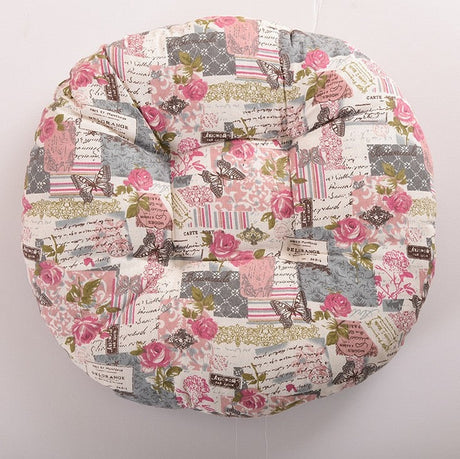 Round Shape Seat Cushion Silk Cotton Core Cotton Polyester Tatami Cushion Pillow Home Accessories Decoration Car Soft Sofa Cushion