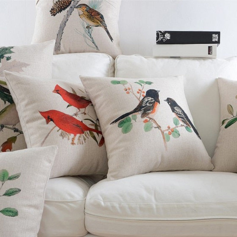 The Autumn Aviary Pillow Cover Collection