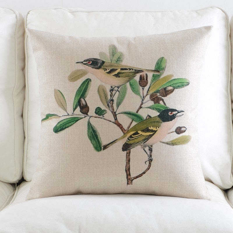 The Autumn Aviary Pillow Cover Collection