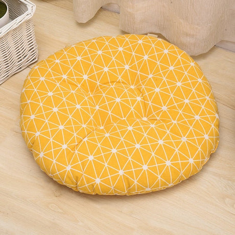 Round Shape Seat Cushion Silk Cotton Core Cotton Polyester Tatami Cushion Pillow Home Accessories Decoration Car Soft Sofa Cushion