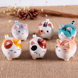 Cute Ceramic Chubby Cat Figurine
