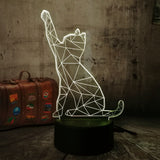 3D Cat Night Light