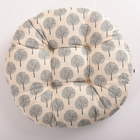 Round Shape Seat Cushion Silk Cotton Core Cotton Polyester Tatami Cushion Pillow Home Accessories Decoration Car Soft Sofa Cushion