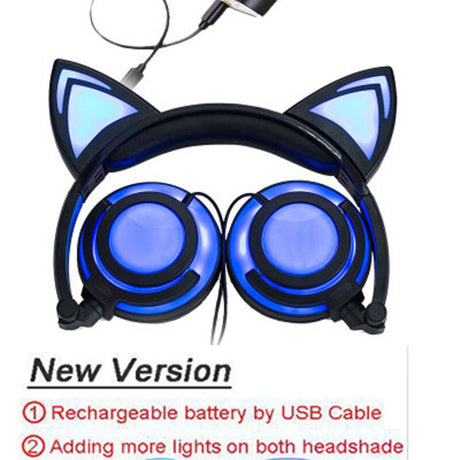 Flashing Glowing Cat Ear Headphone