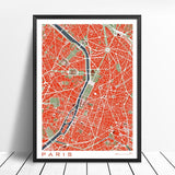 16 Famous City Classic Map Poster and Print Wall Art Canvas Painting Paris Copenhague Madrid Map For Living Room Home Decor 1