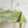 Nordic modern linen cotton square green tropical leaf tablecloth cover cloth