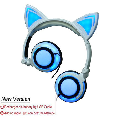Flashing Glowing Cat Ear Headphone