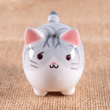 Cute Ceramic Chubby Cat Figurine