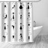 Abstract Cat Shower Curtains