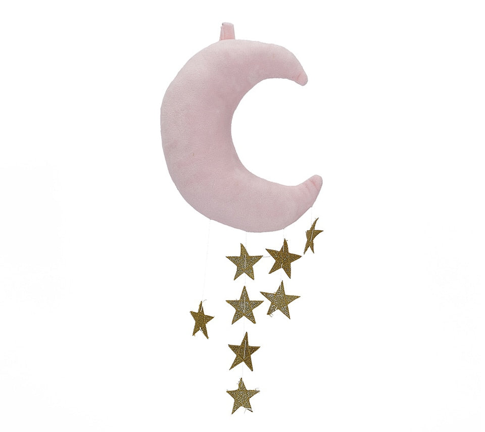 Baby Mobile Moon and Stars Soft Toys Nursery Kids Room Decor