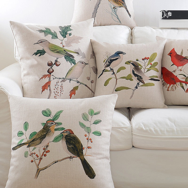 The Autumn Aviary Pillow Cover Collection