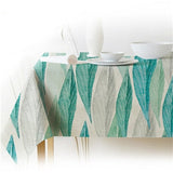 Nordic modern linen cotton square green tropical leaf tablecloth cover cloth