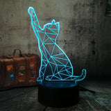 3D Cat Night Light