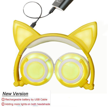 Flashing Glowing Cat Ear Headphone