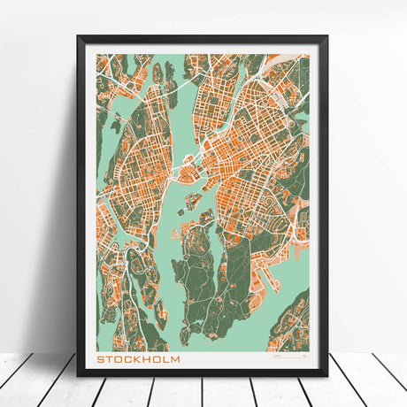 16 Famous City Classic Map Poster and Print Wall Art Canvas Painting Paris Copenhague Madrid Map For Living Room Home Decor 1