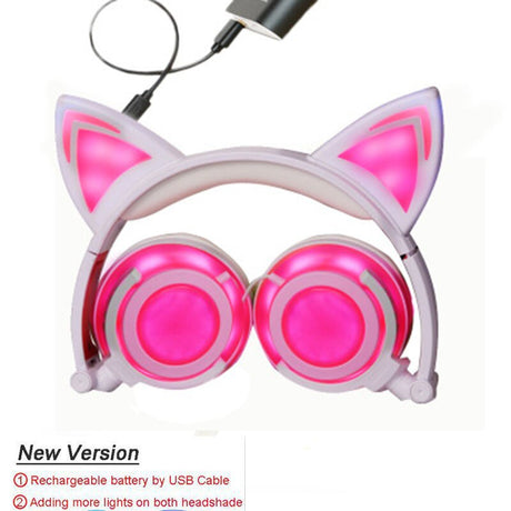 Flashing Glowing Cat Ear Headphone