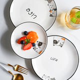 Cute Ceramic Cat Print Plate