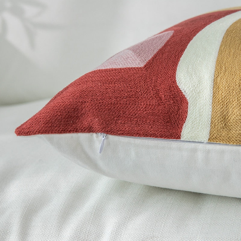 The Abstract Expressionist Embroidered Pillow Cover Collection