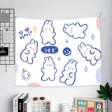 Cute Kawaii Bear Tapestry