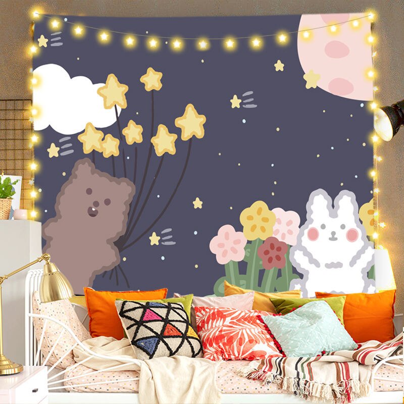 Cute Kawaii Bear Tapestry