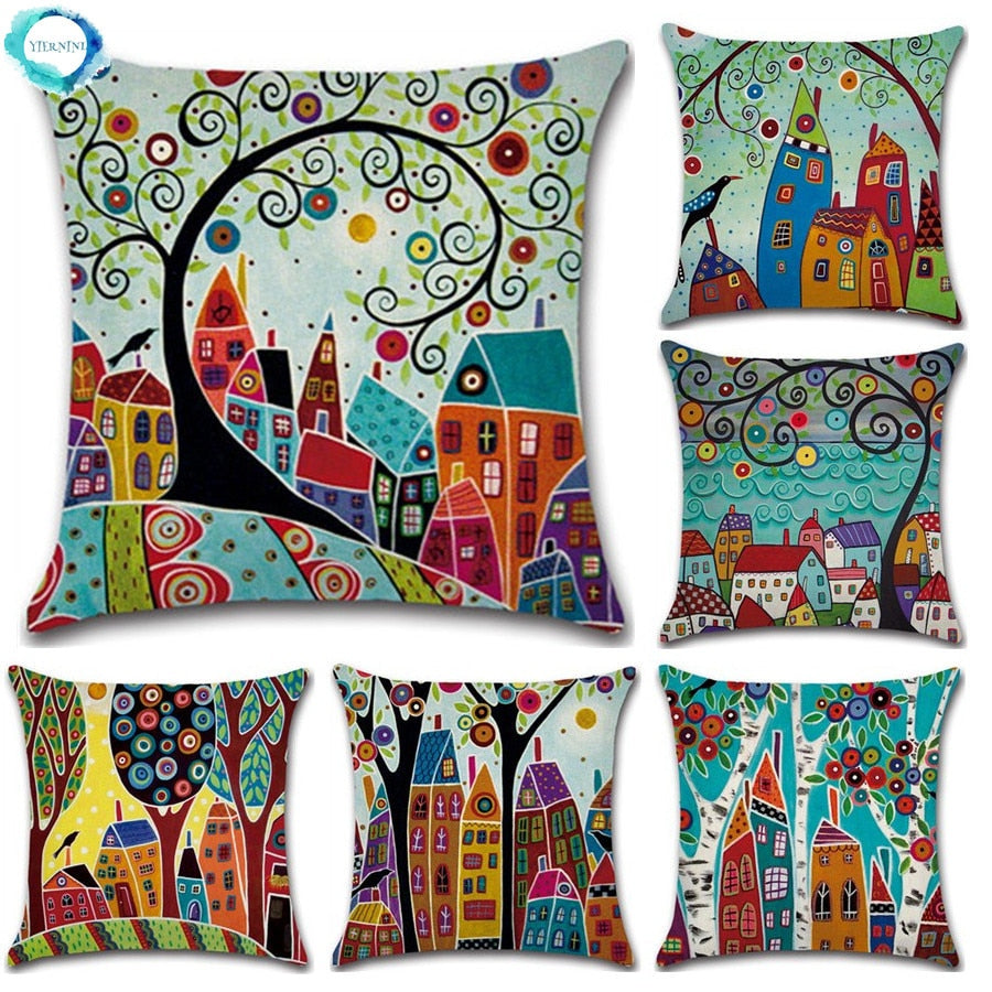 Indie City Of Childhood Pillow Case